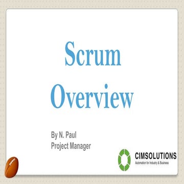 Scrum overview