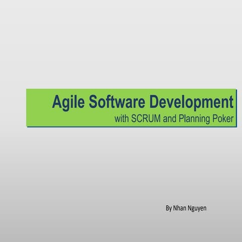 SCRUM and Poker Game In Agile Project