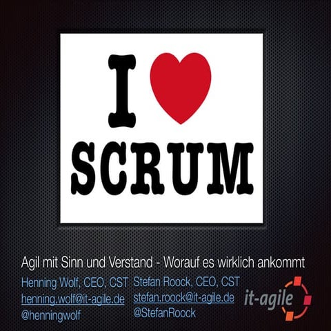 Scrum - worauf es ankommt