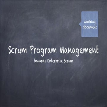 Scrum 4 program draft