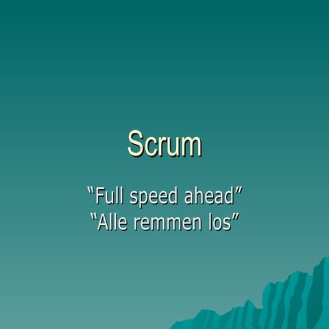Scrum Aanpak