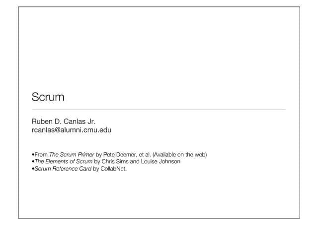 Scrum and agile principles 