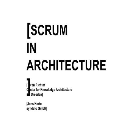 Scrum architekturstudium