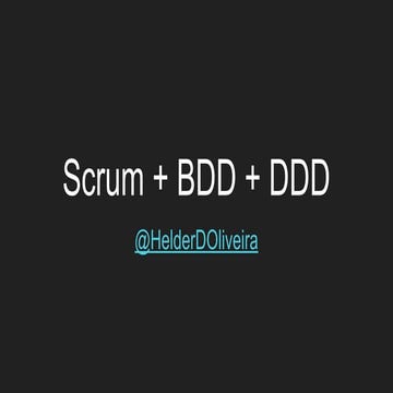 Scrum + bdd + ddd