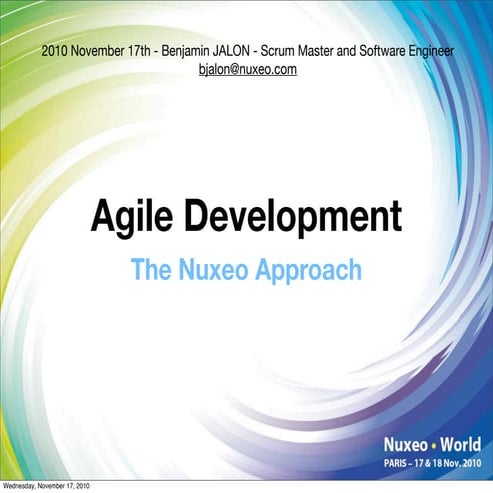 Nuxeo World Session: Agile Development