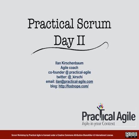 Practical Scrum course day 2
