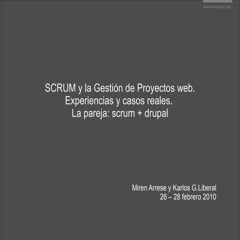 Scrum y la gestión de proyecto Web