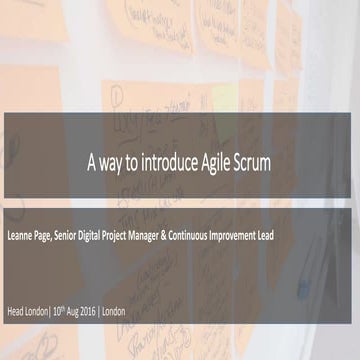 A Scrum encouragement Approach