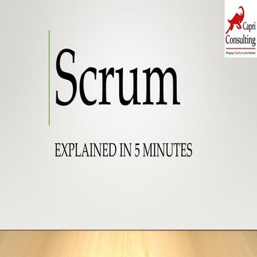 Scrum explained in 5 minutes