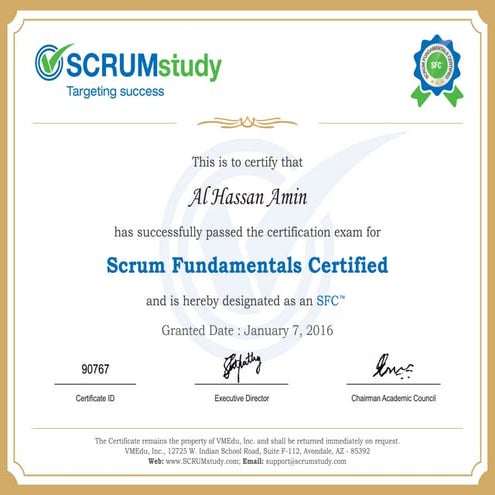 Scrum fundamentalscertified alhassanamin-90767