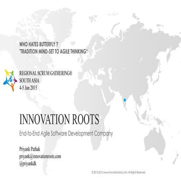 Regional Scrum gathering 2015 Asia @ Bangalore : Traditional to Agile Thinking v1 06 06 2015