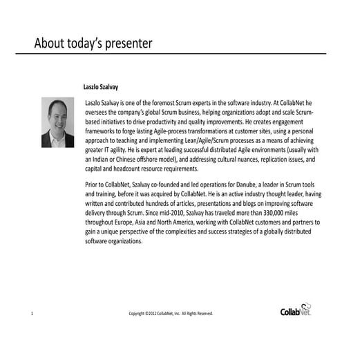 Making Scrum Stick Inside Heavy Regulated Industries (2012) 