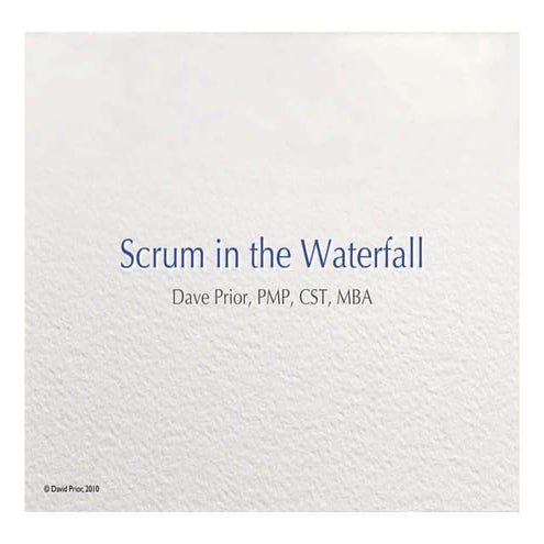 Scrum In the Waterfall