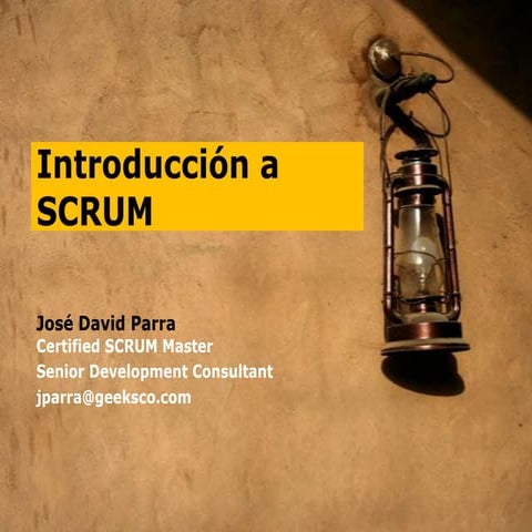 Introduccíon a SCRUM