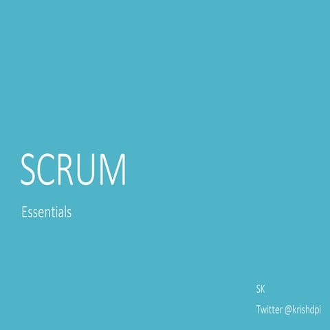 Scrum Essentials - simplified 