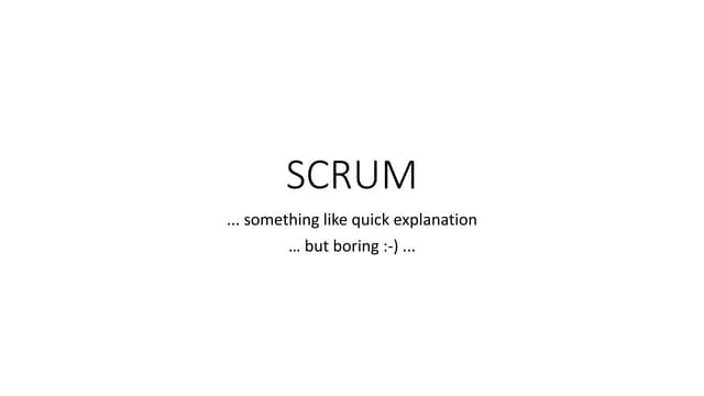 Scrum introduction