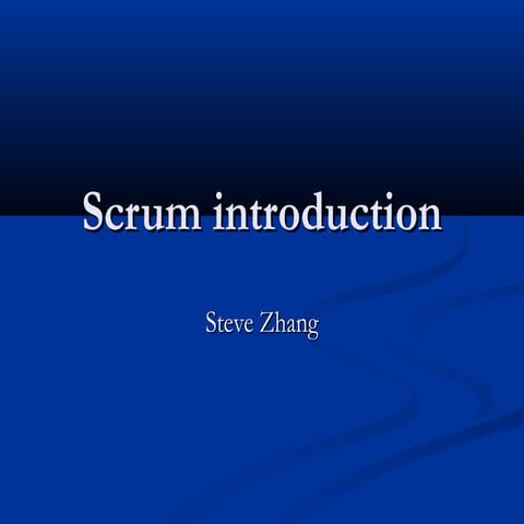 Scrum introduction