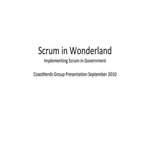 Scrum in Wonderland