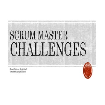 Scrum master challenges