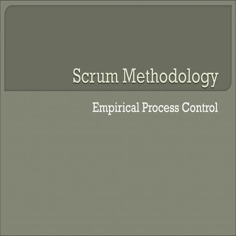 Scrum methodology