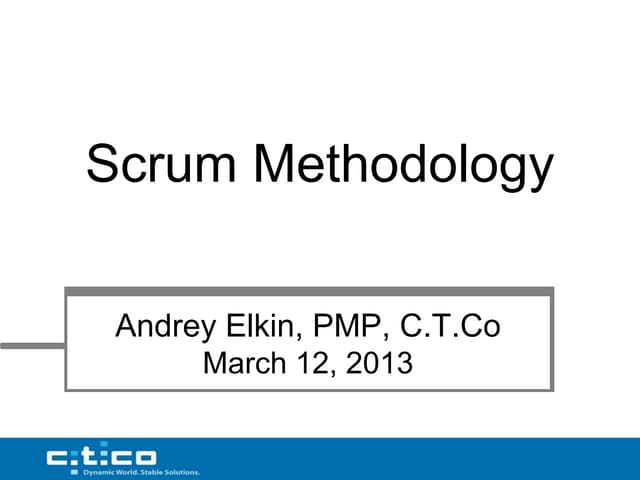 Scrum methodology 