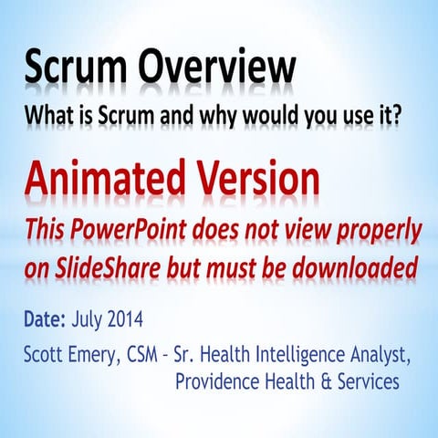 Scrum overview - Animated - Scott Emery 2014