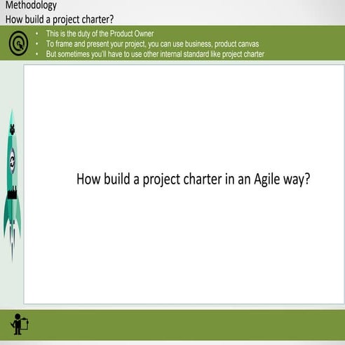 Scrum product owner: how build a project charter & frame the project?