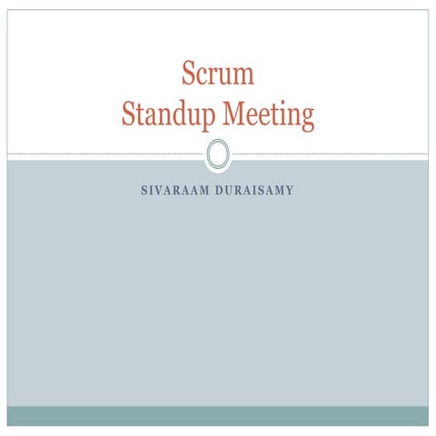 Scrum - Standup meeting