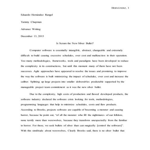 Scrum the new silver bullet