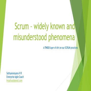 Scrum – widely known and misunderstood phenomena