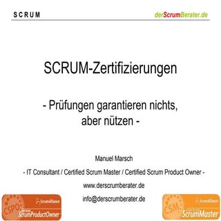 Scrum Zertifizierungen