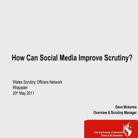 Scrutiny and social media