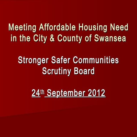 Scrutiny affordable housing 