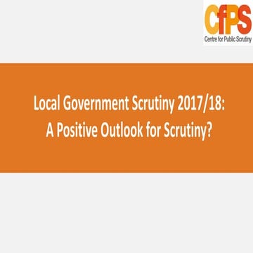 Local government scrutiny 2017/18