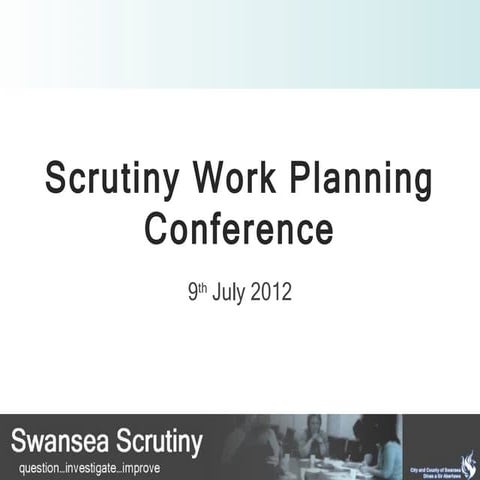 Scrutiny work planning conference