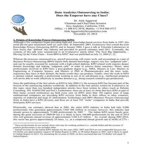 Scry analytics article on data analytics outsourcing, nov. 18, 2014