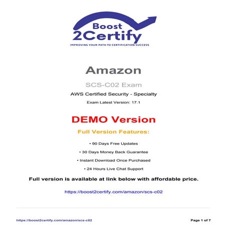 SCS-C02 Exam Practice Tests for Amazon | Boost2Certify