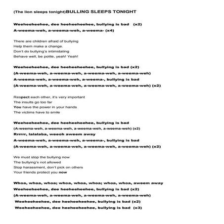 Scs 6è a eagles_bullying sleeps tonight