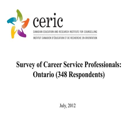 Survey of Career Service Professionals: Ontario