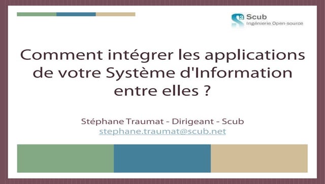 Comment integrer les applications de votre Systeme Information entre elles ?