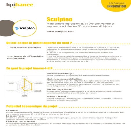Sculpteo  innovation nouvelle génération