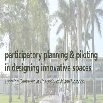 SCUP-52: Participatory Planning and Piloting in Designing Innovative Spaces