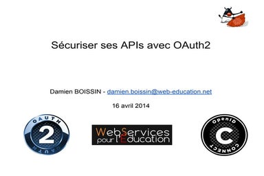 Sécuriser ses ap is avec oauth2   jug montpellier 16 avril 2014