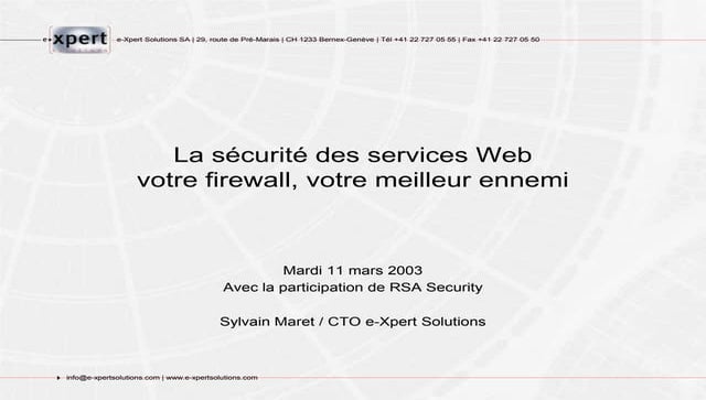 Sécurité des applications Web