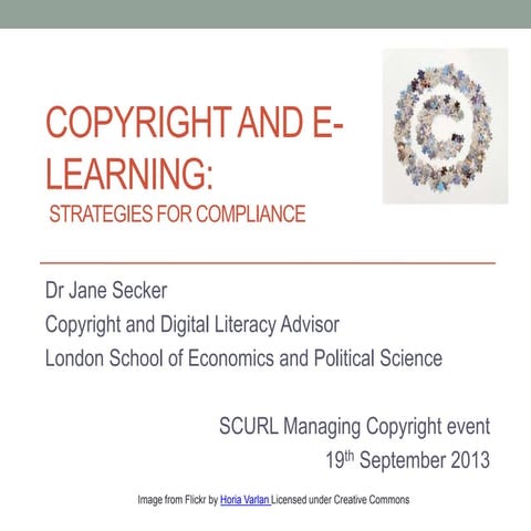 SCURL 'Managing copyright' event september 2013