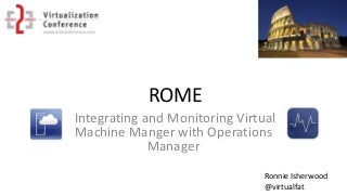 Integrating and Monitoring System Center Virtual Machine Manager with Operations Manager