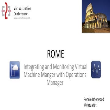 Integrating and Monitoring System Center Virtual Machine Manager with Operati...