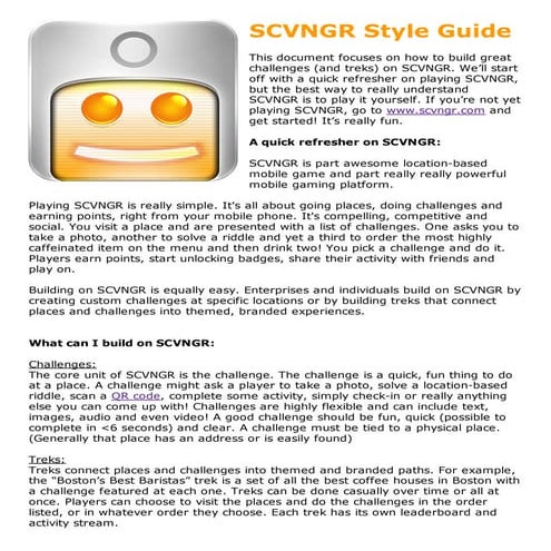 SCVNGR Style Guide