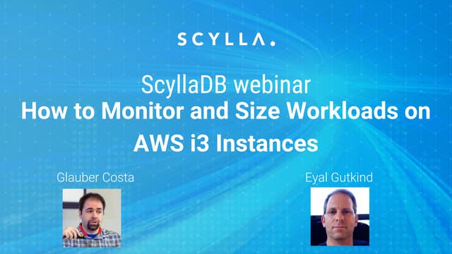 How to Monitor and Size Workloads on AWS i3 instances