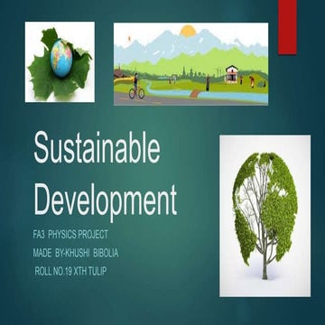 Sustainable development